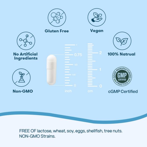 Frasco cerrado de suplemento HUNCIALLY probiótico femenino