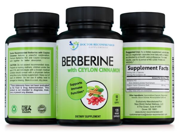 Doctor Recommended Supplements suplemento con berberina y canela Ceilán