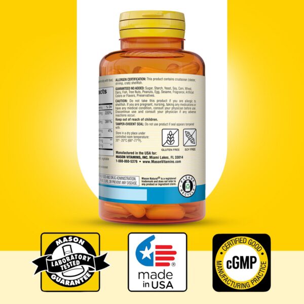 Frasco y tapa de cápsulas Mason Natural