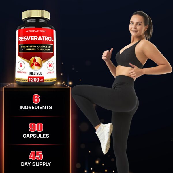 Frasco de Trans-Resveratrol en estante