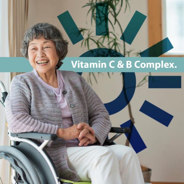 Frasco vista lateral GeriCare Nephro vitaminas C y B