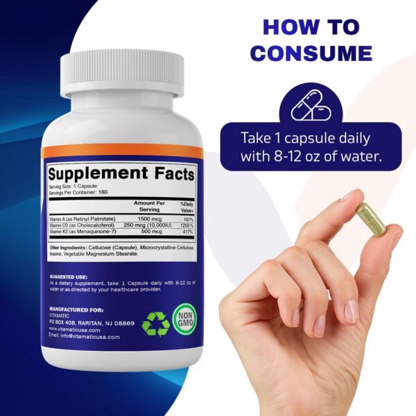 Frasco Vitamatic ADK suplemento vitaminas para absorción calcio