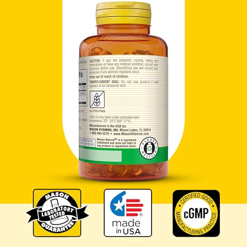 Frasco Vitamina D3 MASON NATURAL para fortalecer huesos