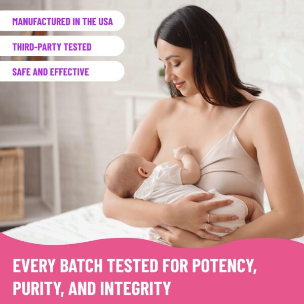 Frasco de vitaminas postnatales Mama's Select con etiqueta