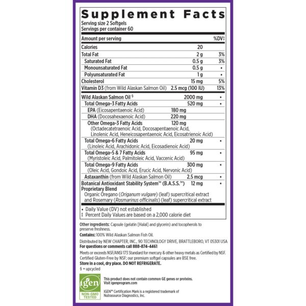 Frasco de Wholemega con astaxantina