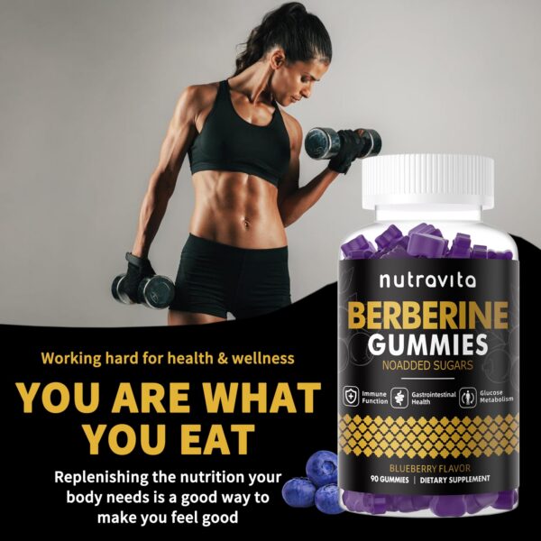 Frascos gomitas Nutravita berberina y canela dos paquetes