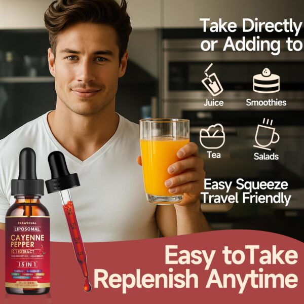 Version 1.0.0 Frascos dobles de gotas de cayena para apoyo digestivo y circulatorio