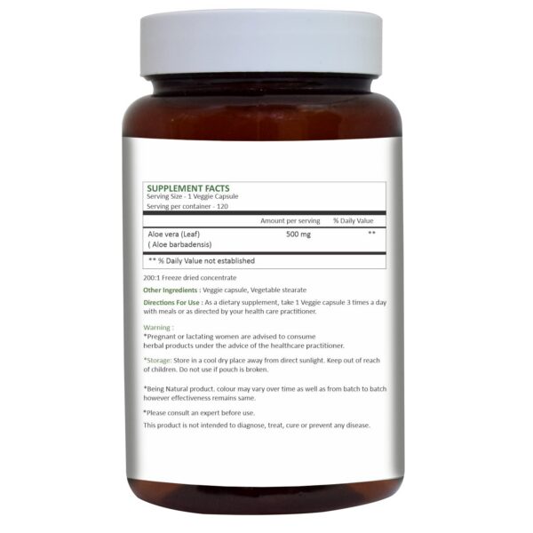 Capsulas vegetales naturales Guggul Aloe Vera y Senna