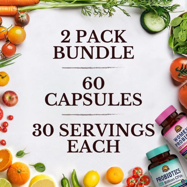 Frascos de probióticos Vitalitown con tecnología de liberación retardada