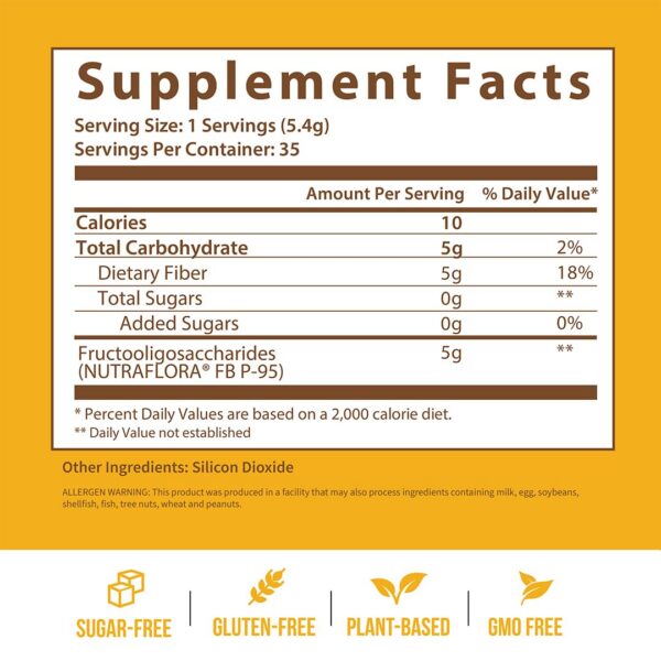 Taza con polvo GOBIOTIX fibra prebiótica soluble para mezcla