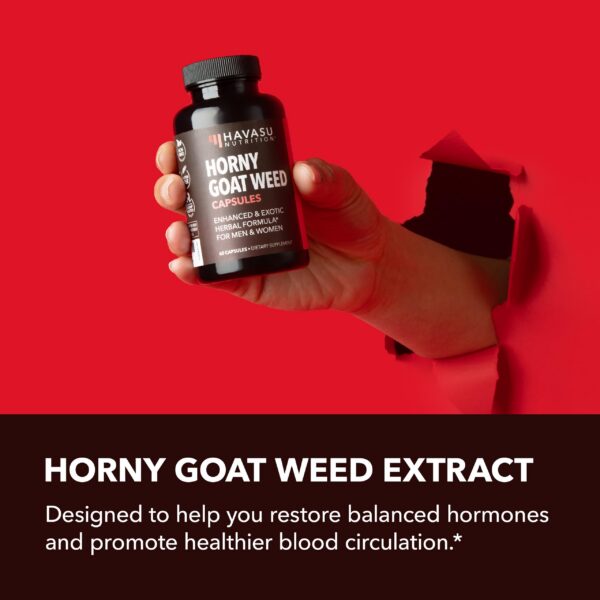 Frasco Horny Goat Weed para soporte de energía y resistencia