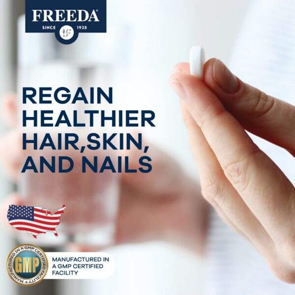 FREEDA biotina suplemento vitamínico kosher hecho en EE.UU