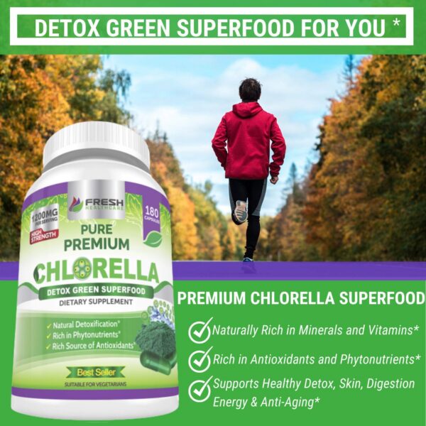 Fresh Healthcare chlorella pure vegan powder supplement 1200mg