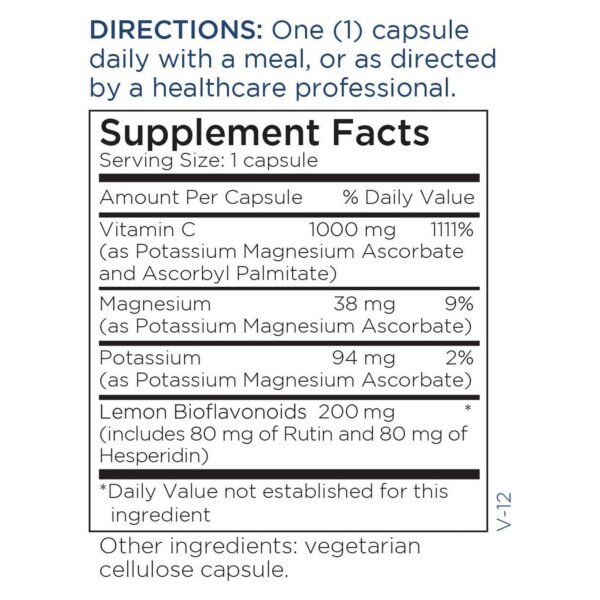Version 1.0.0 Frontal café Metabolic Maintenance vitamina c en cápsulas