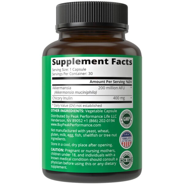 Frontal envase Peak Performance probiótico Akkermansia