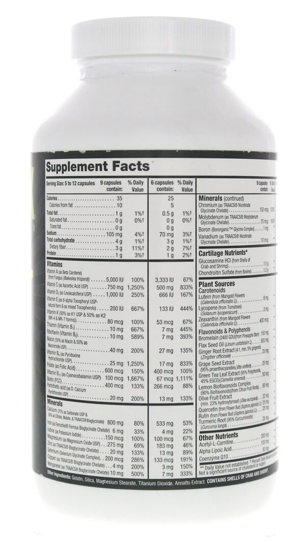 Version 1.0.0 frontal Nutriex Sport multivitamínico botella 270 cápsulas