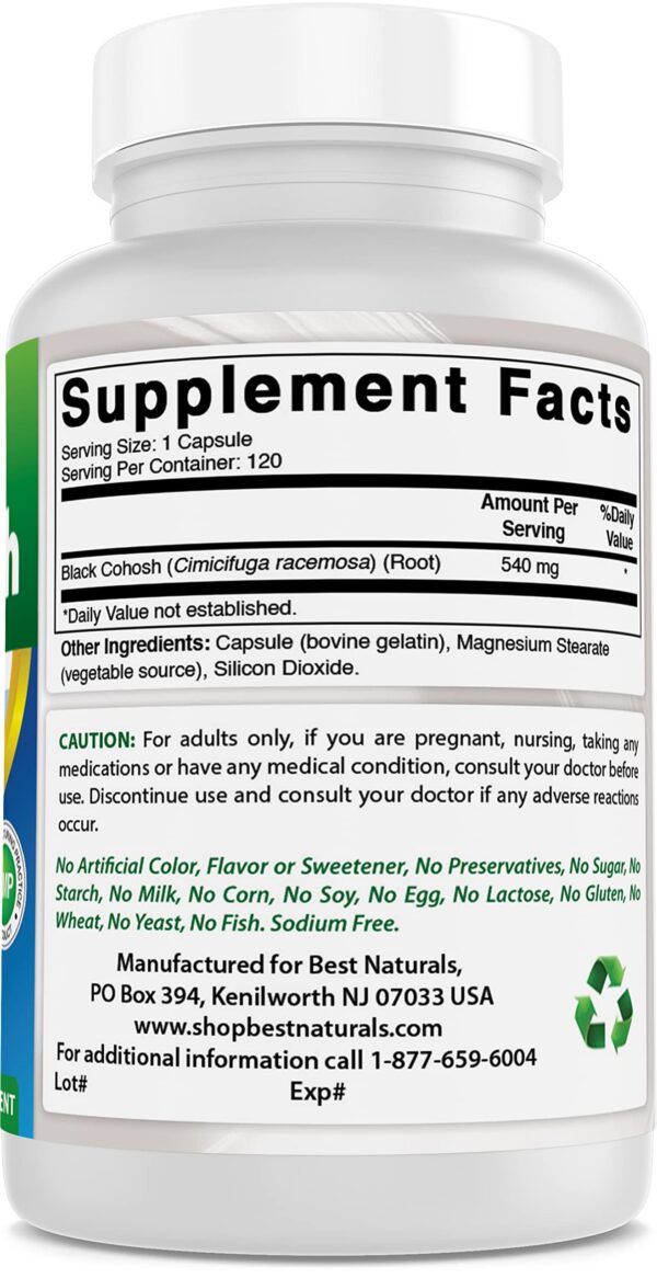 Frontal pack suplemento Cohosh Negro Best Naturals