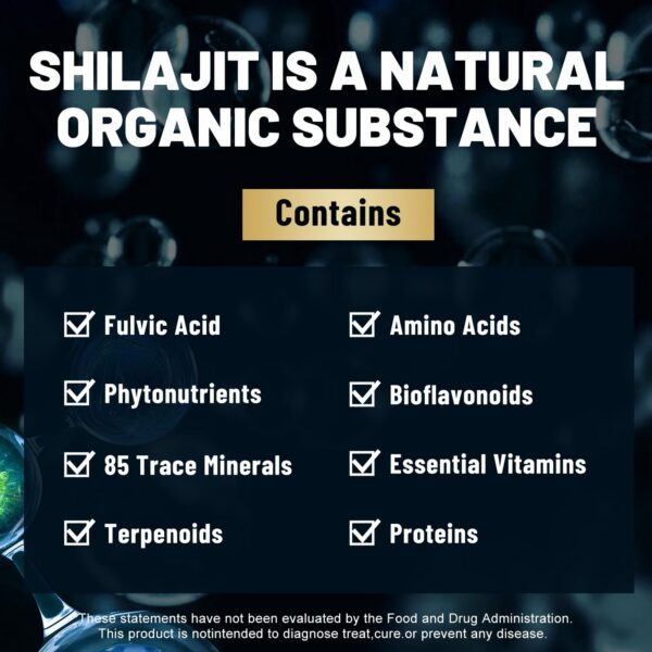 Frasco de Shilajit visto de frente