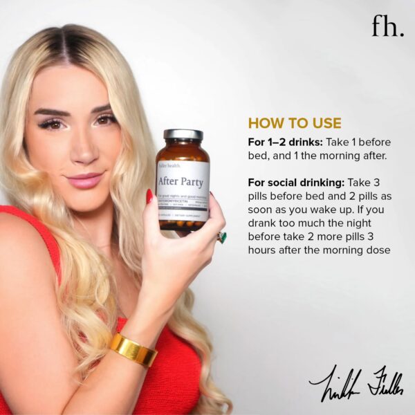 Suplemento Fuller Health After Party apoyo hígado y energía