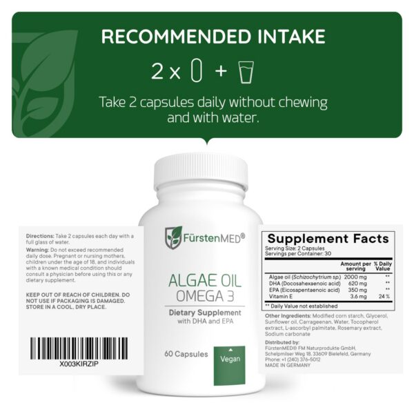 Detalle lateral del envase de Omega-3