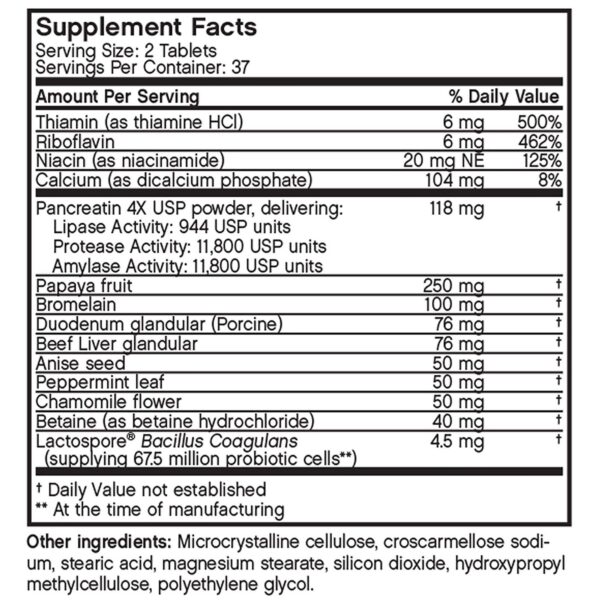 Detalle de la etiqueta del producto