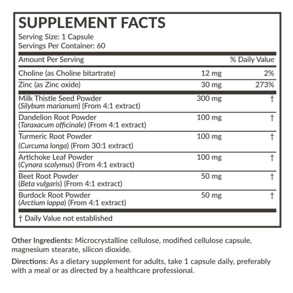 Futurebiotics detox hígado sin GMO paquete 60 cápsulas vegetarianas