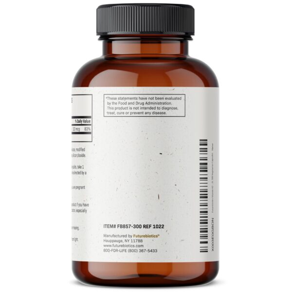 Empaque o etiqueta lateral de Futurebiotics K2 MK-7