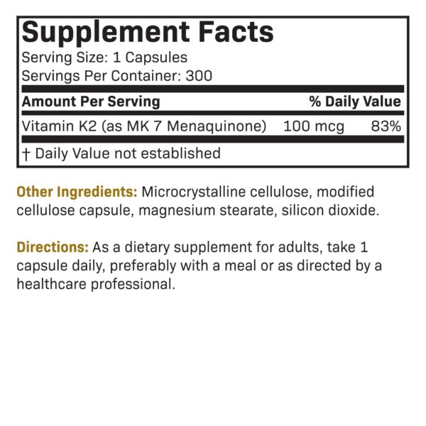 Presentación del producto Futurebiotics K2 MK-7