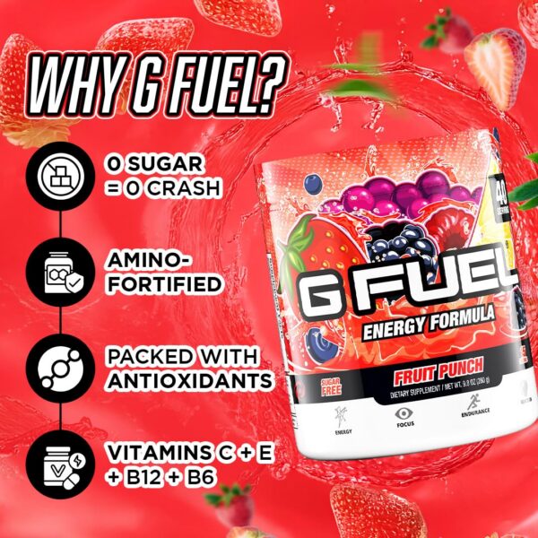 Version 1.0.0 G Fuel fórmula elite en sabor punch de fruta