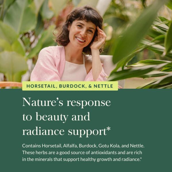 Etiqueta de frasco Gaia Herbs Hair, Skin & Nail