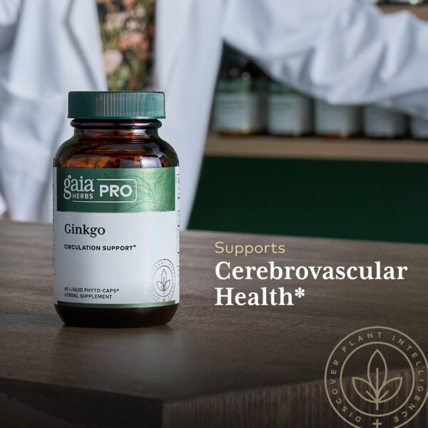 Version 1.0.0 Frasco y cápsulas Gaia Herbs PRO Ginkgo