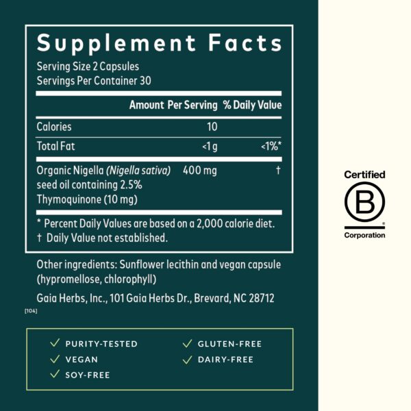 Version 1.0.0 Gaia Herbs información de calidad y origen