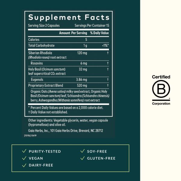 Gaia Herbs Stress Response envase