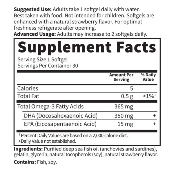 Softgels y caja Oceans Mom