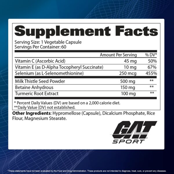 gat sport multivitaminico limpieza hígado tapa frasco