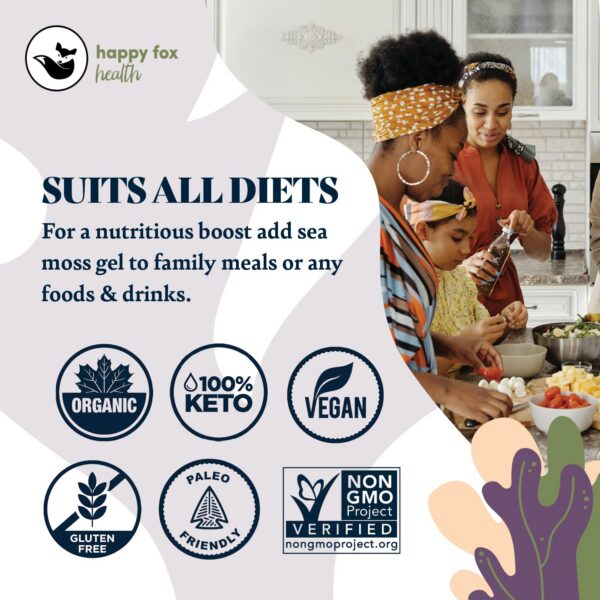 Gel casero de musgo marino púrpura HAPPY FOX superalimento fresco