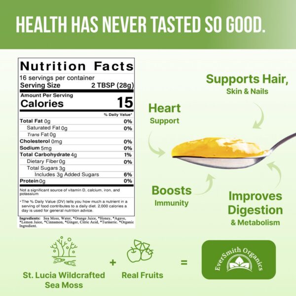 Gel Sea Moss para batidos y postres