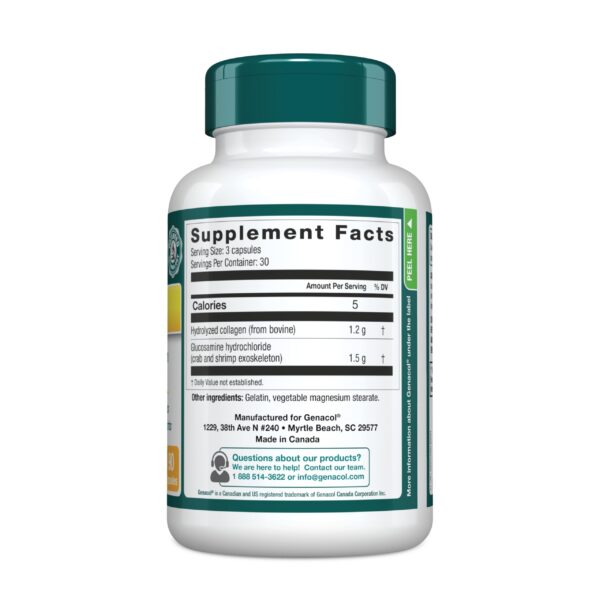 Etiqueta lateral del frasco Genacol