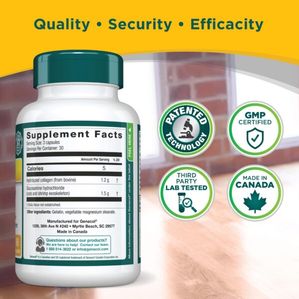 Frasco Genacol sobre fondo blanco