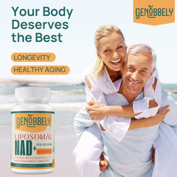 Detalle de ingredientes NAD+ liposomal Genobbely