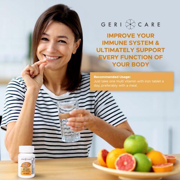 Vista de la caja de GeriCare One-Daily Multivitamin