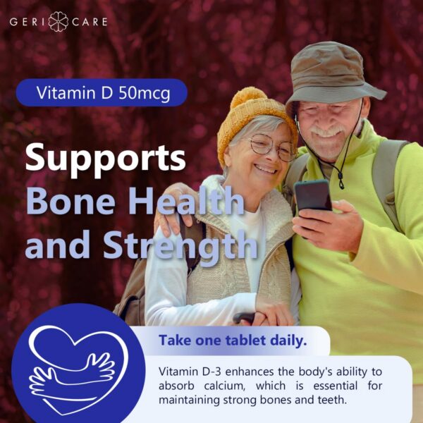 Version 1.0.0 Frasco GeriCare sobre mesa