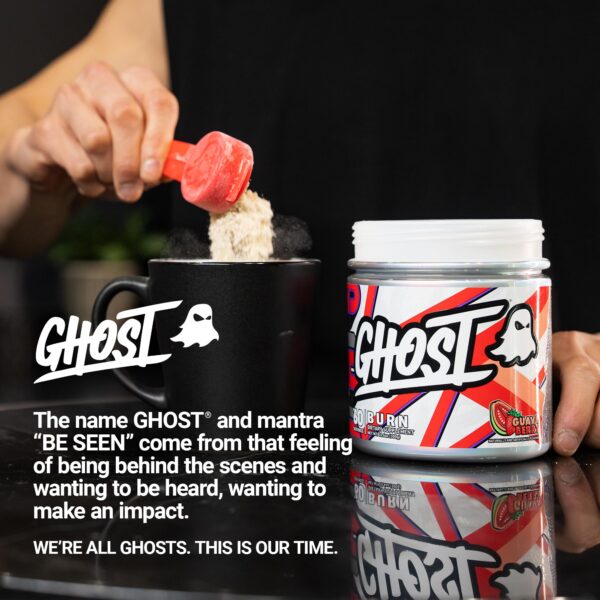 Frente del envase con logotipo GHOST