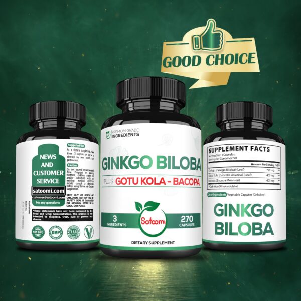 Ginkgo Biloba 1520mg apoyo a la función de memoria