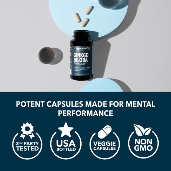 Ginkgo Biloba suplemento antioxidante apoyo cerebral sin cafeína