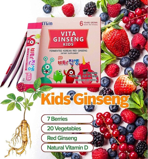 Version 1.0.0 Ginseng Panax rojo fermentado coreano para niños BTGIN