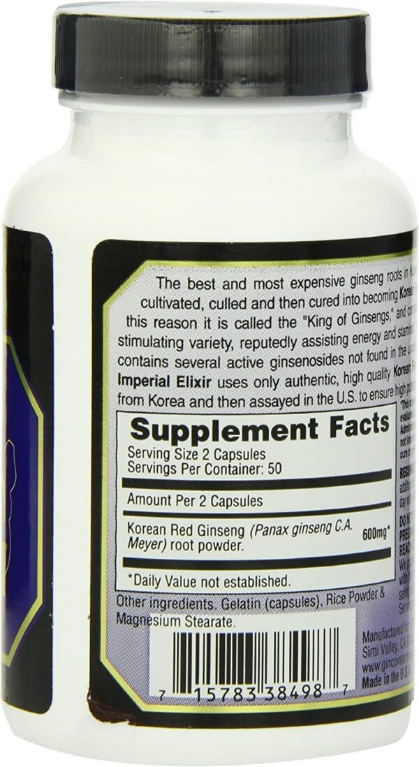 Version 1.0.0 Ginseng rojo coreano en cápsulas alta calidad Imperial Elixir