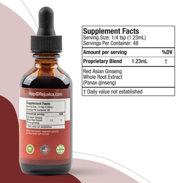 Version 1.0.0 Ginseng rojo líquido para apoyo al estado de ánimo y vitalidad