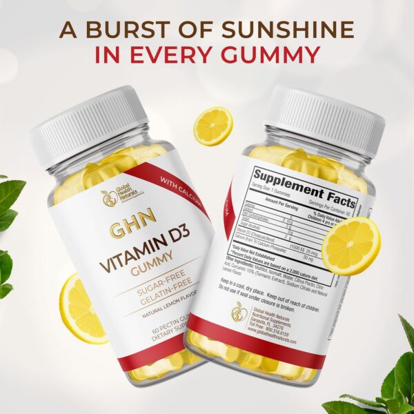 Envase de gomitas D3 en estante