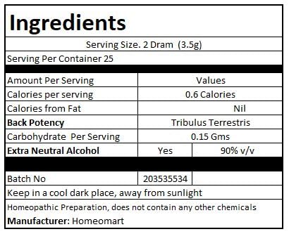 Version 1.0.0 Glóbulos homeopáticos Tribulus Terrestris para salud natural